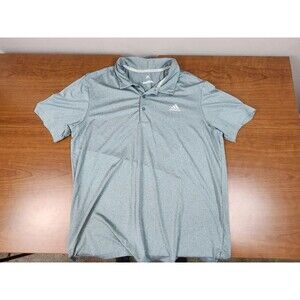 Mens Adidas Short Sleeve Golf Polo Shirt Green Size Large